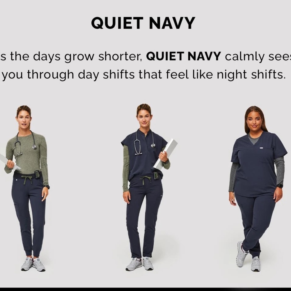 ISO Figs Scrubs in Quiet Navy XXS XXSP